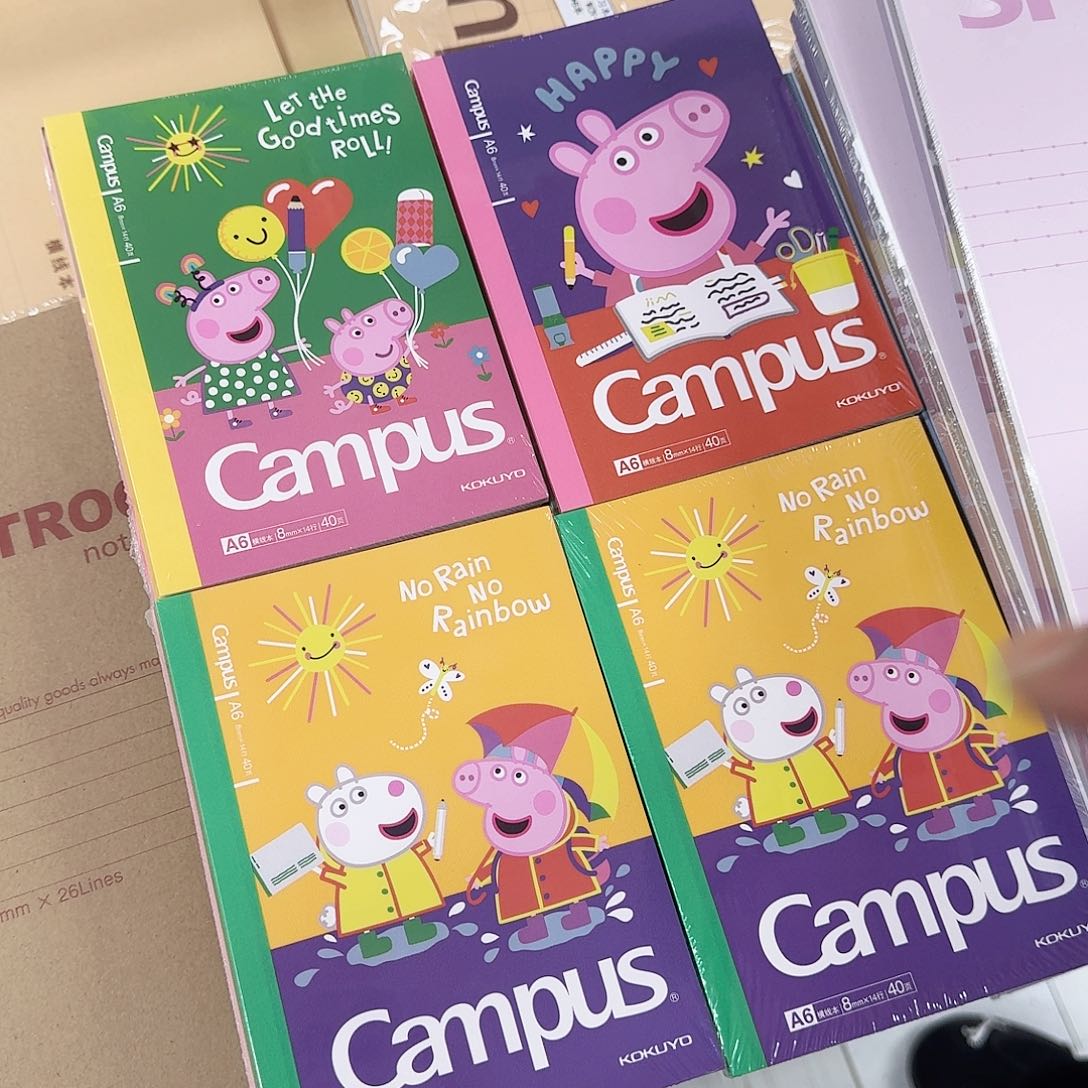 国誉小猪佩奇a6 4本 直播间专属