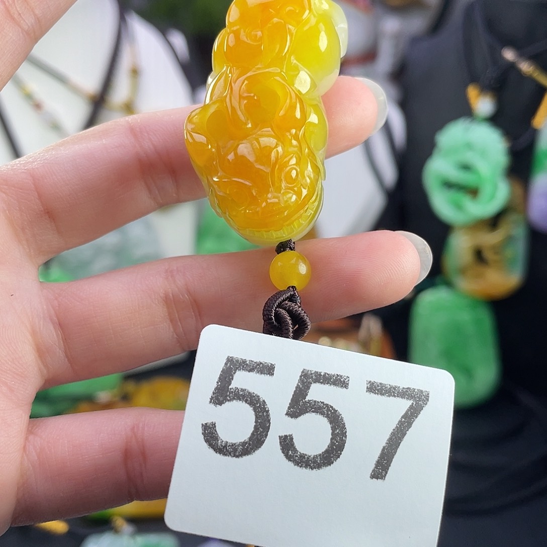 翡翠未镶嵌吊坠(赠链)