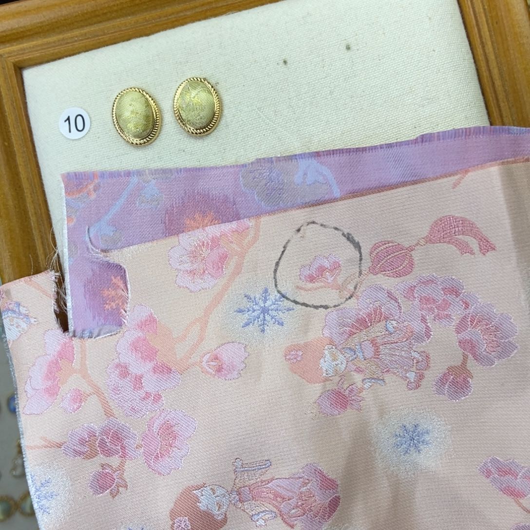 布艺非金属宋锦耳饰