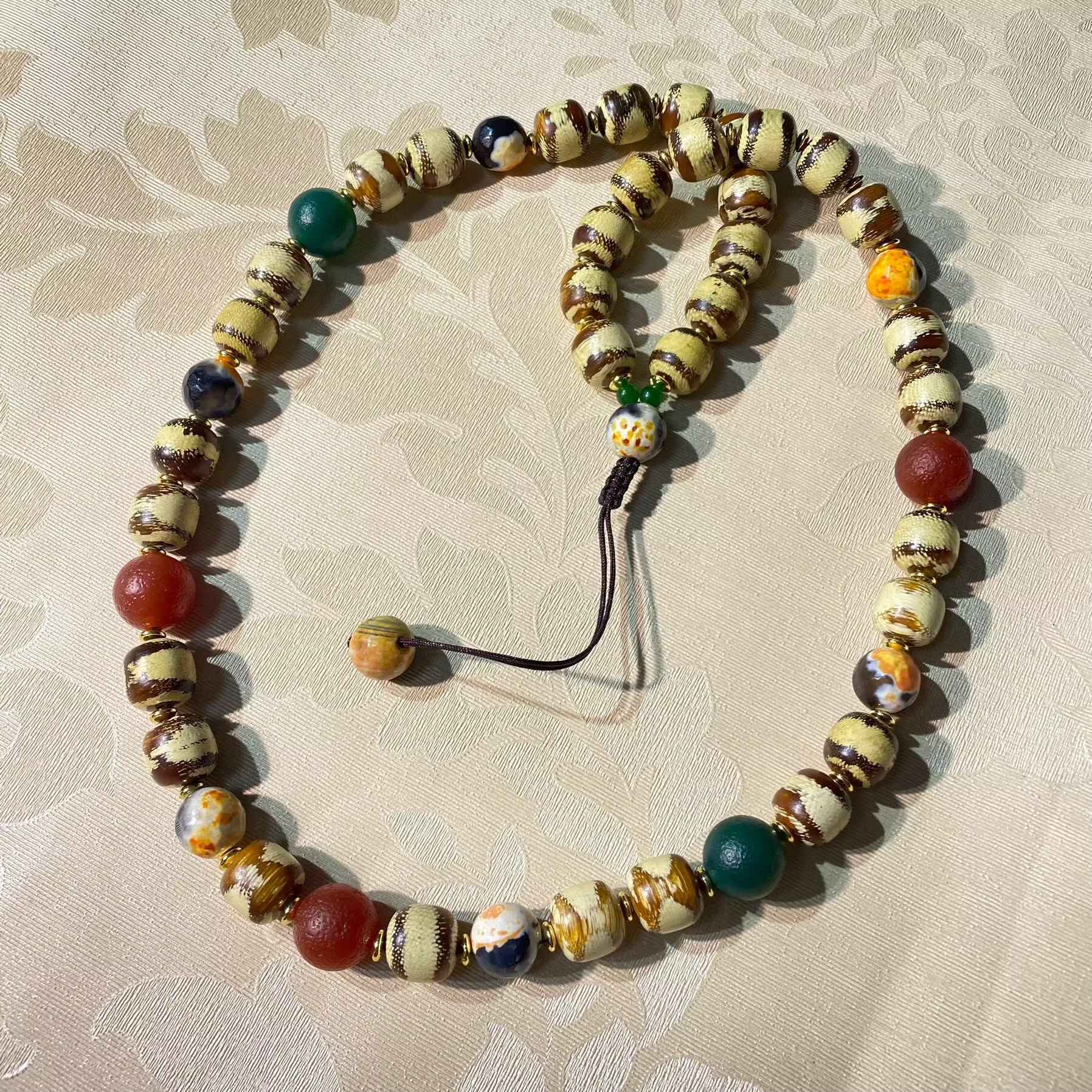 非金属珐琅项链 k6166   精美黄色项链百搭气质