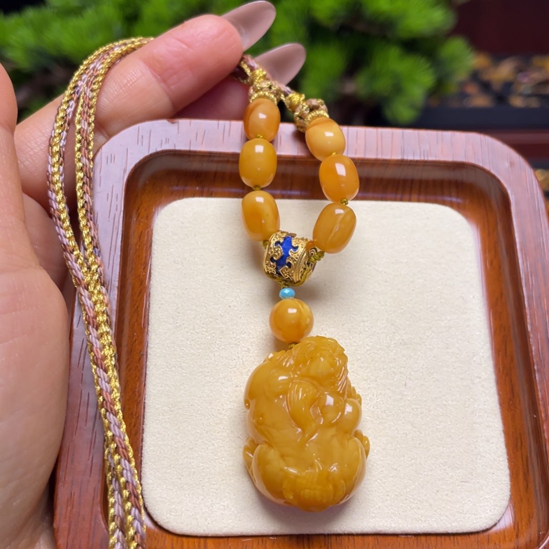 蜜蜡颈饰未镶嵌项链