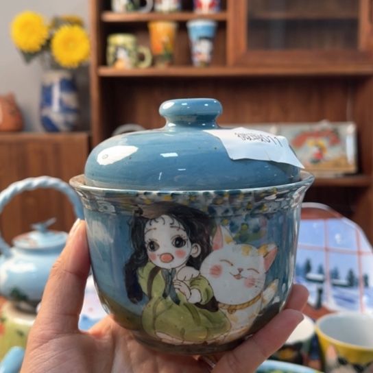 炉景德镇釉下手绘陶瓷 