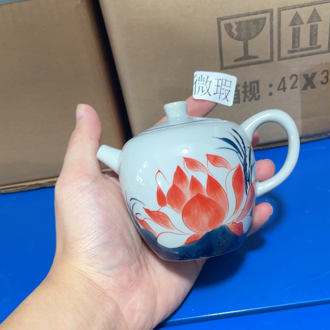 釉下彩纯手绘微瑕