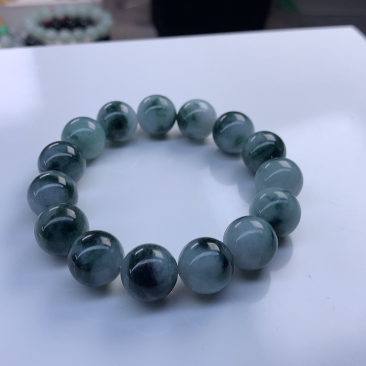 翡翠手串未镶嵌13mm！