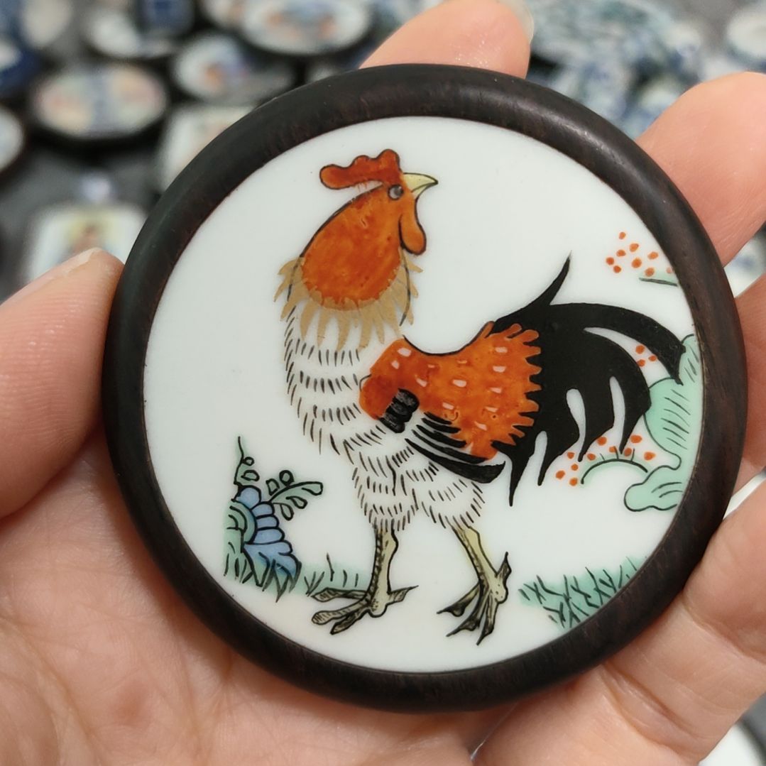 瓷片?***1金鸡挂件一个一个