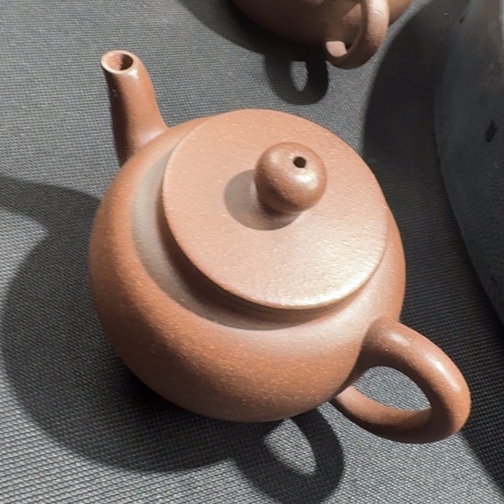 紫砂茶壶紫泥平盖莲子150cc无添加