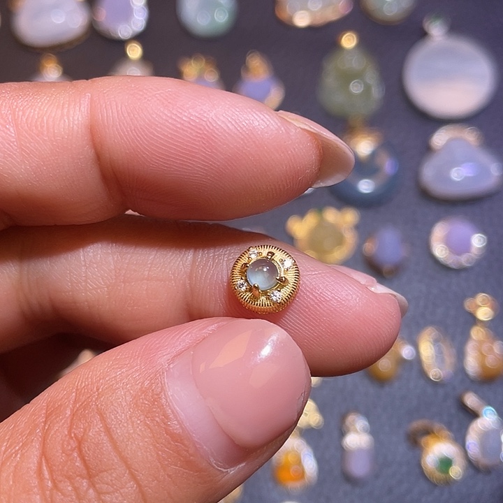 翡翠银S925镶嵌颈饰