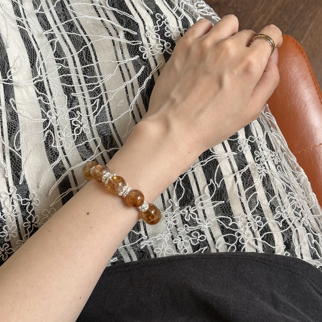 【愈己，小梨家直播链接】原创设计韩版中式天然水晶手串珠串手链女