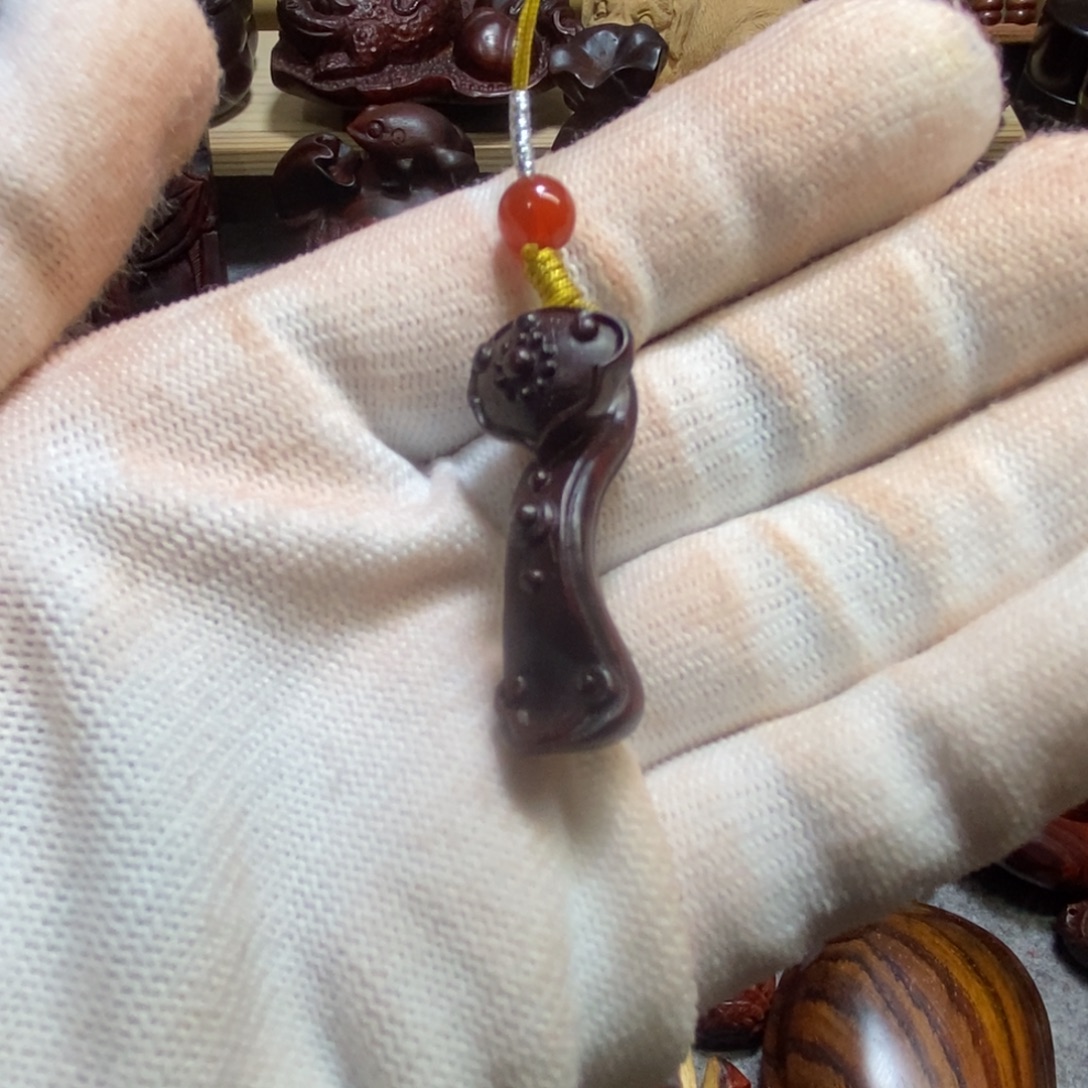 手串/手链小叶紫檀小叶紫檀如意挂件