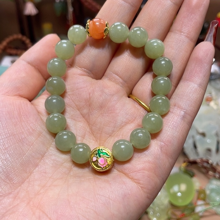 蛇纹石玉手链未镶嵌