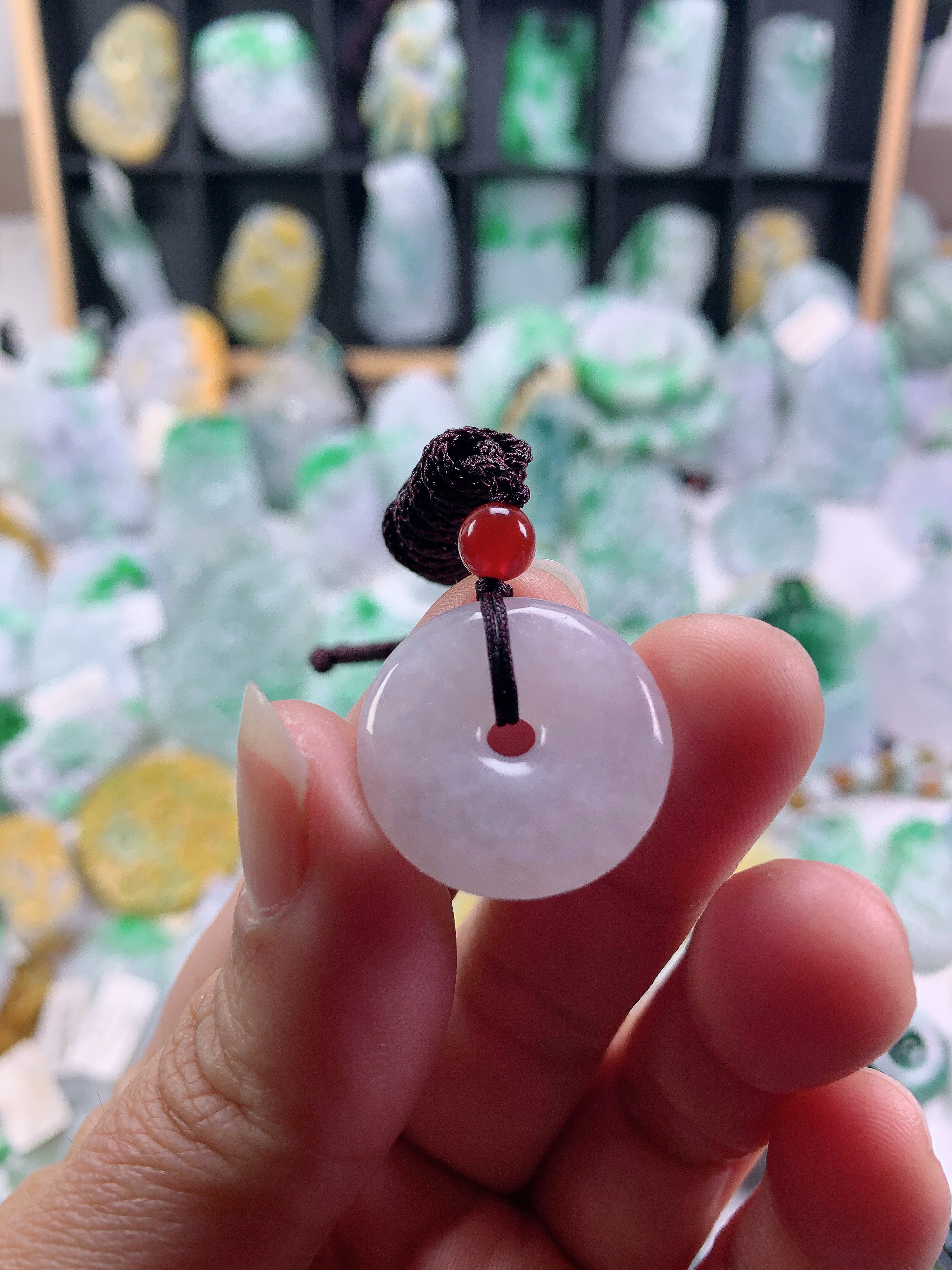 缅甸天然A货翡翠平安扣吊坠（尺寸22-5）