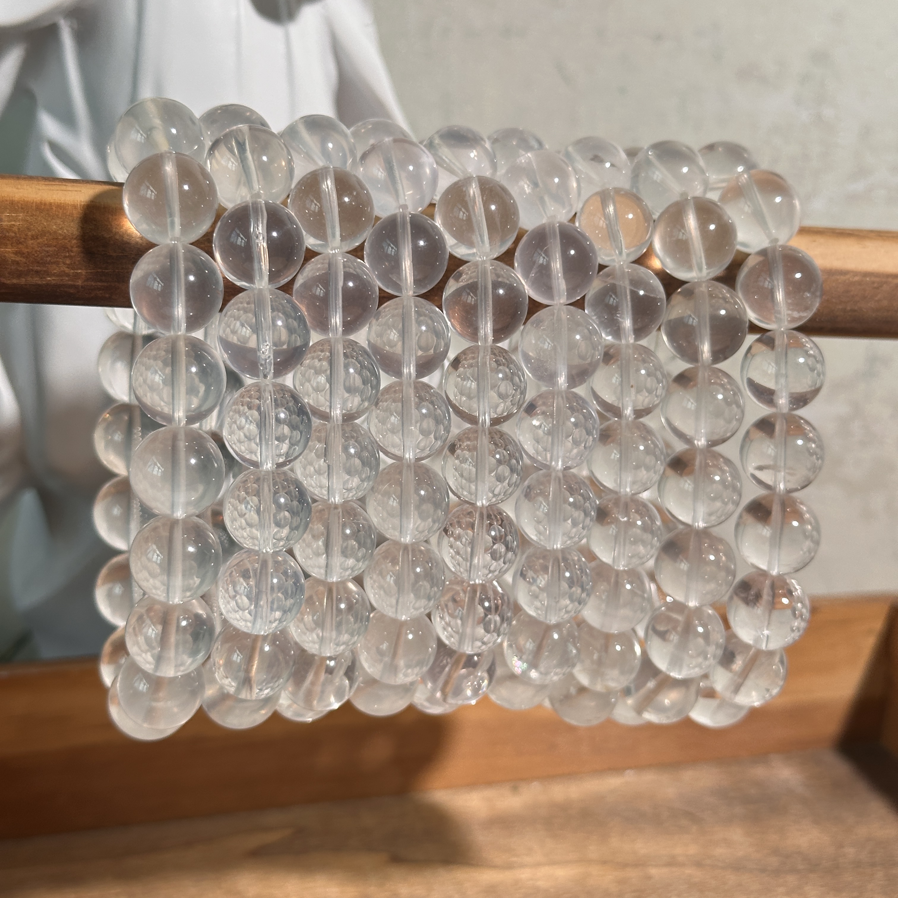 B170 天然奶白晶手串 多样性发其一