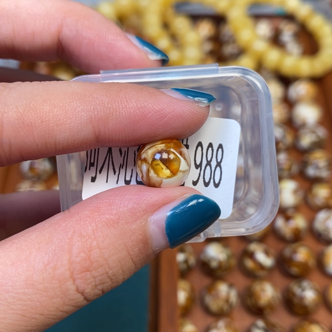 把件猴头核桃沁色圆珠老型988