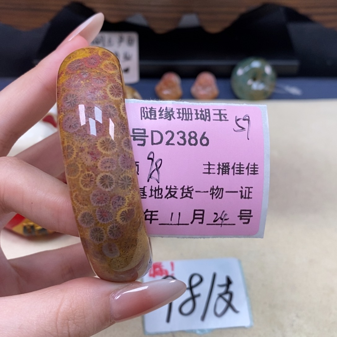 未镶嵌D2386硅化珊瑚（珊瑚玉）疯***天