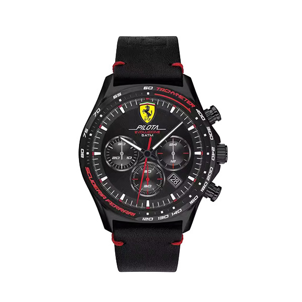 Ferrari/法拉利 Pilota Evo系列 黑武士限定 多功能防水腕表44mm 