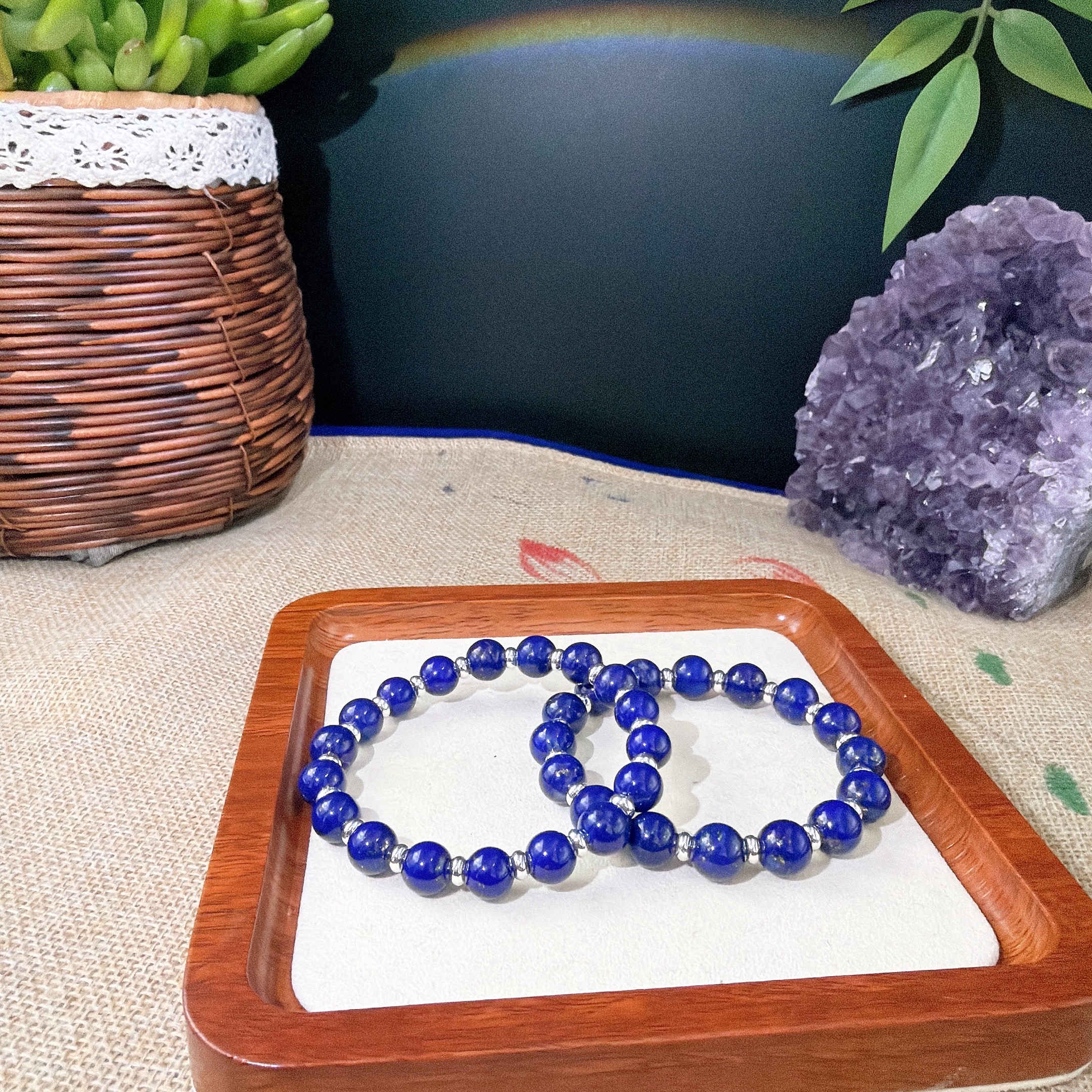 s803 天然青金石设计款 露思同款 9mm  多样发一