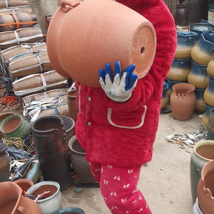 红陶口28高30瑕疵口裂