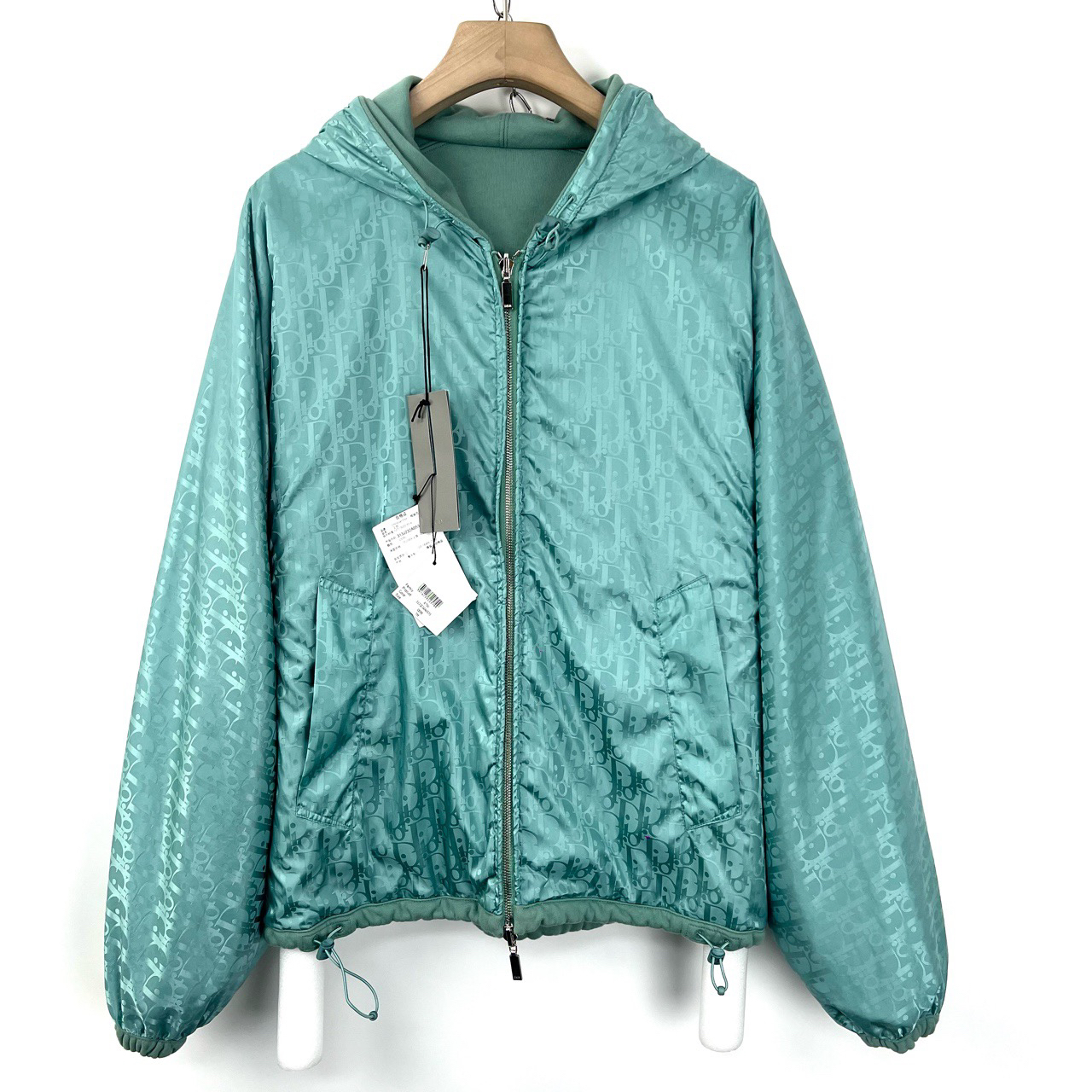 全新未使用 DIOR/迪奥 m码/薄荷绿老花双面满印外套/微瑕/06675