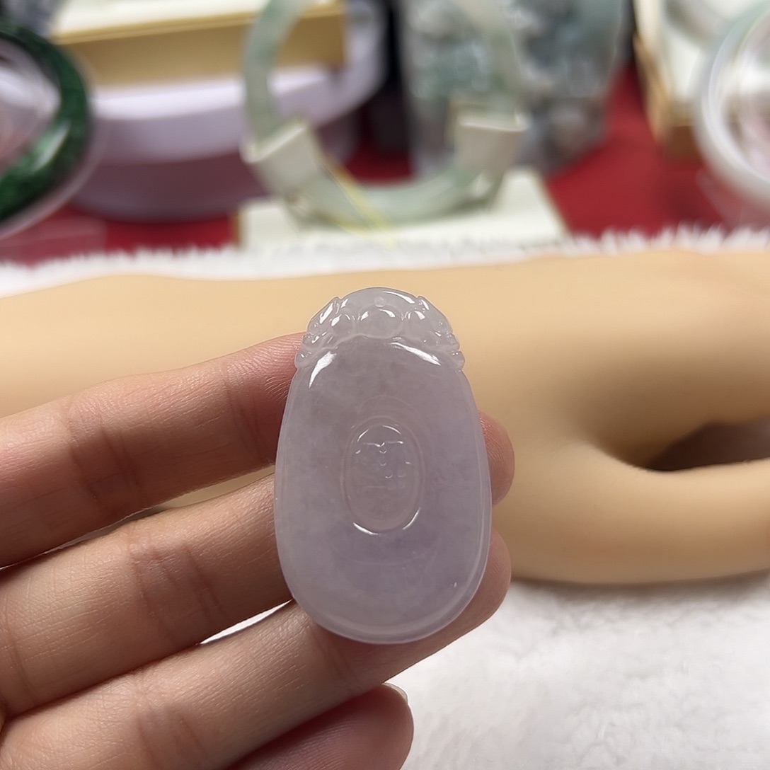 颈饰未镶嵌翡翠缅甸天然翡翠福牌