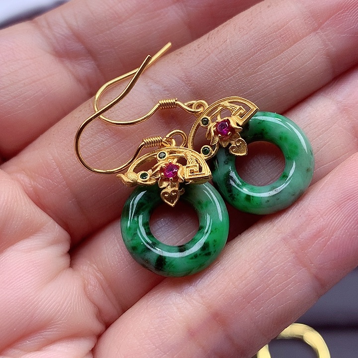 翡翠颈饰银S925镶嵌翡翠