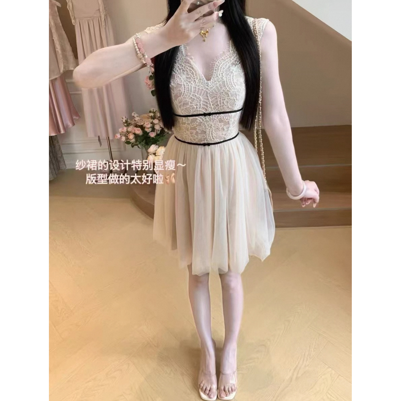 初·Chu●【你的约会裙】蕾丝气质轻奢时尚夏季设计连衣裙JJX5LYQ3495