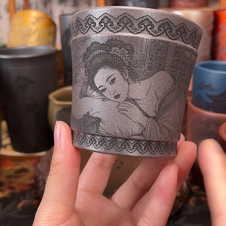 茶杯紫砂宜兴紫砂茶具正品