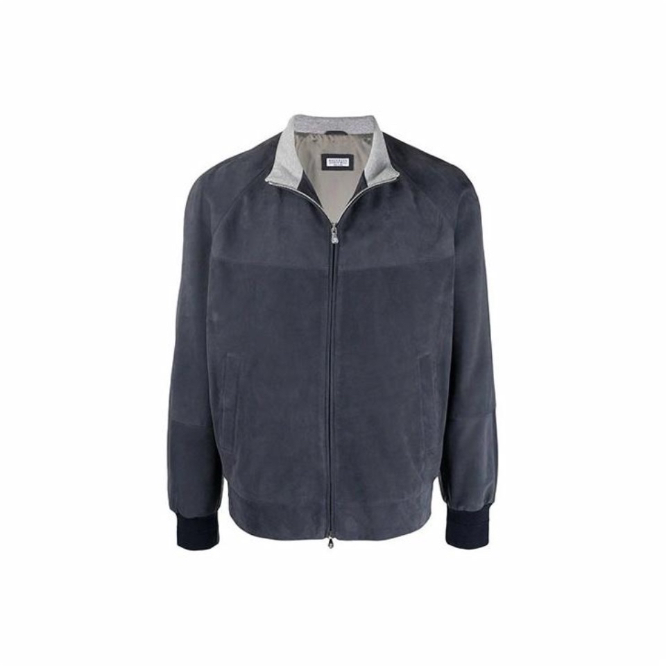 99新 Brunello Cucinelli/布鲁内洛·库奇内利 拉链长袖外套皮衣/M