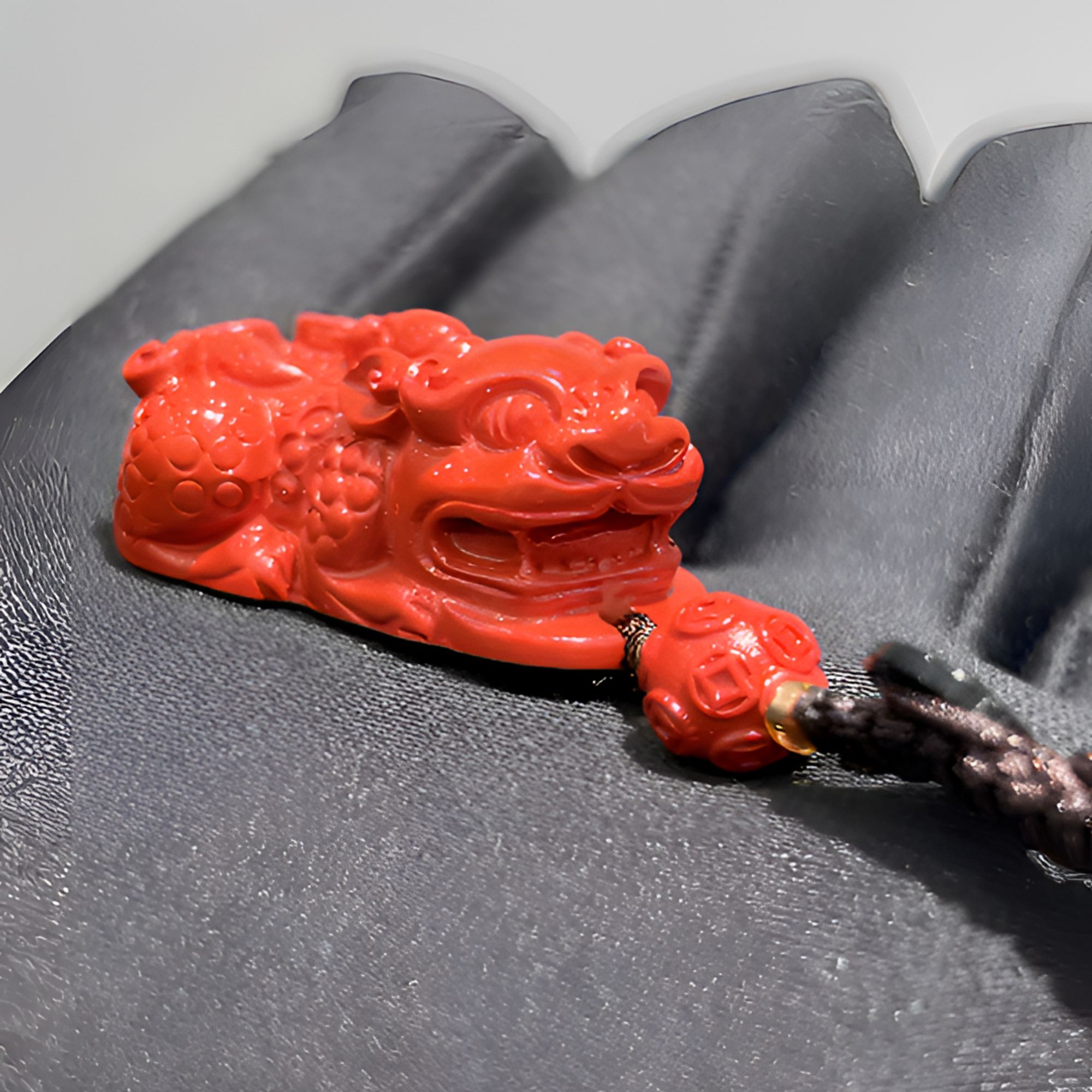 含辰砂工艺品朱砂 貔貅手把件包挂钥匙挂