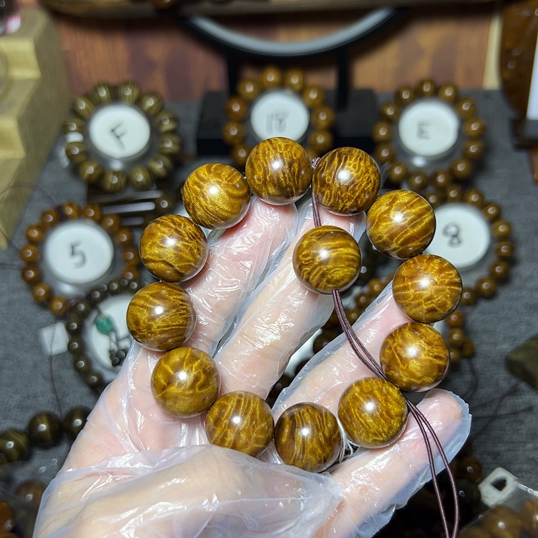 柴***雾手串/手链金丝楠小叶桢楠2.0满冰裂龙胆