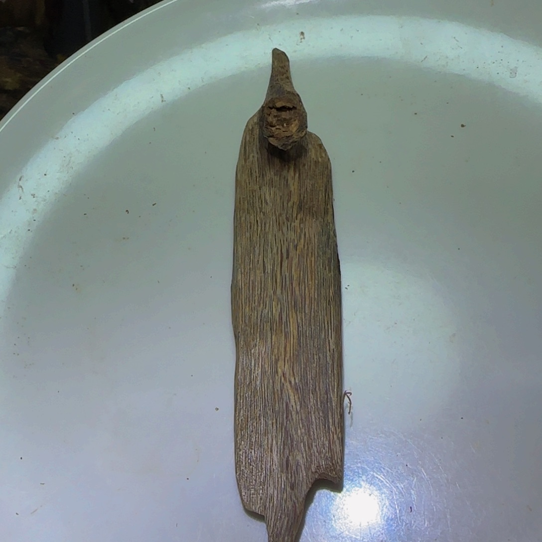 沉香手把件天*沉香奇楠原母树白棋虫漏21克