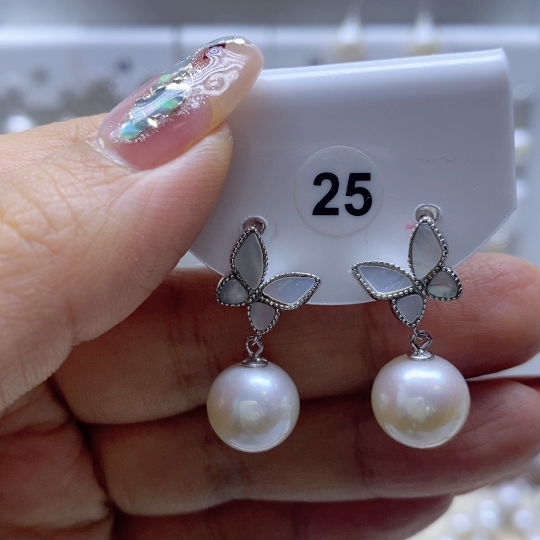 淡水珍珠发饰银S925镶嵌