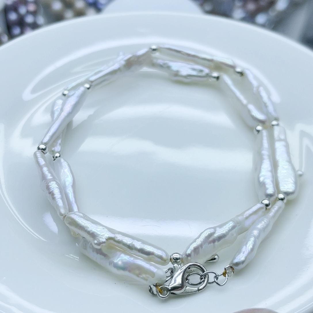 淡水珍珠颈饰钛钢