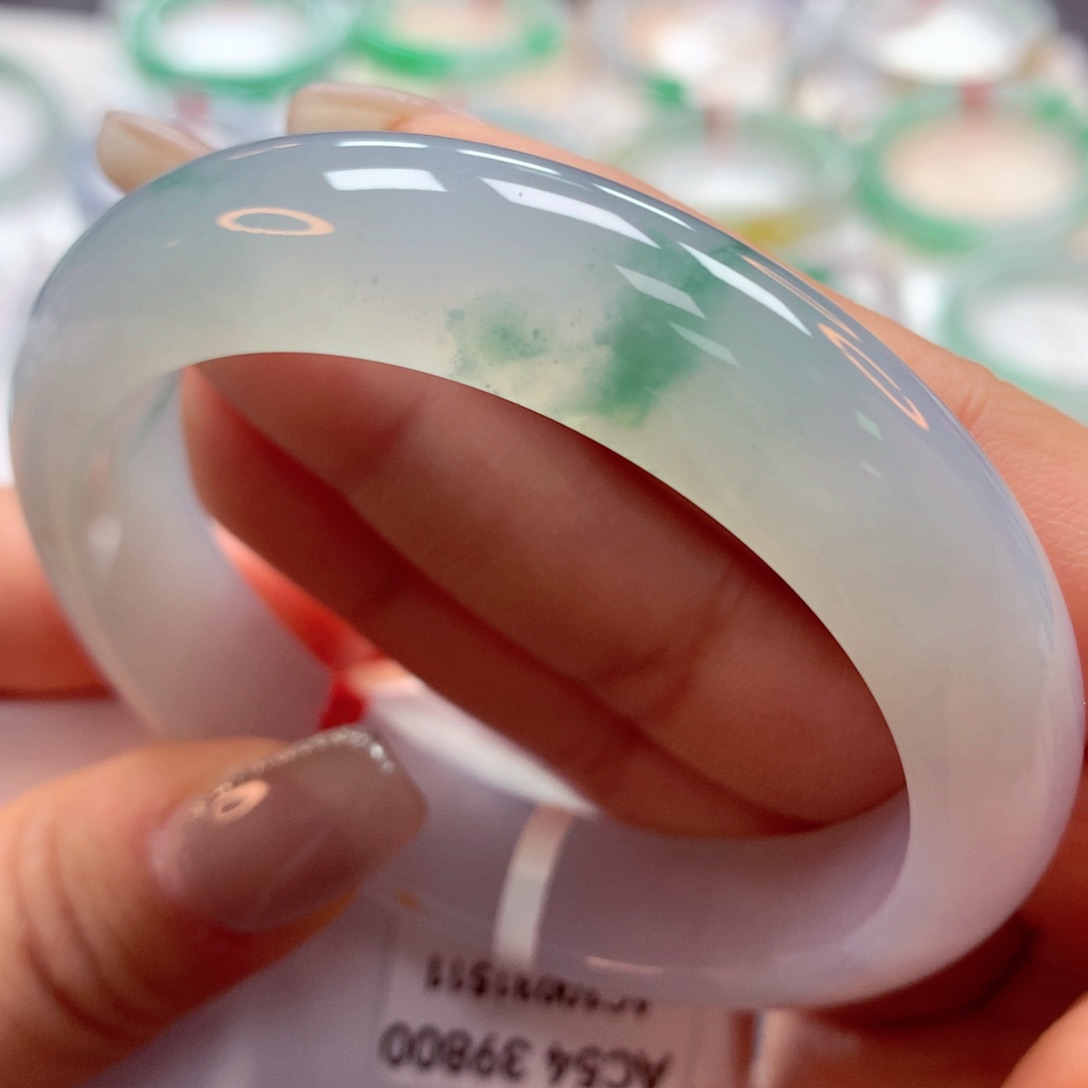 翡翠手镯未镶嵌54正9号88