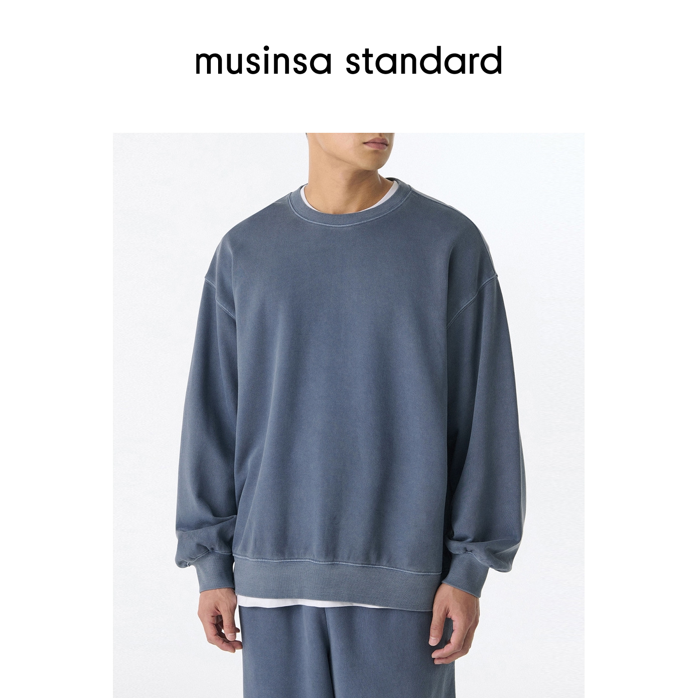 韩国25秋冬男士大码风舒适复古水洗做旧宽松卫衣musinsa standard