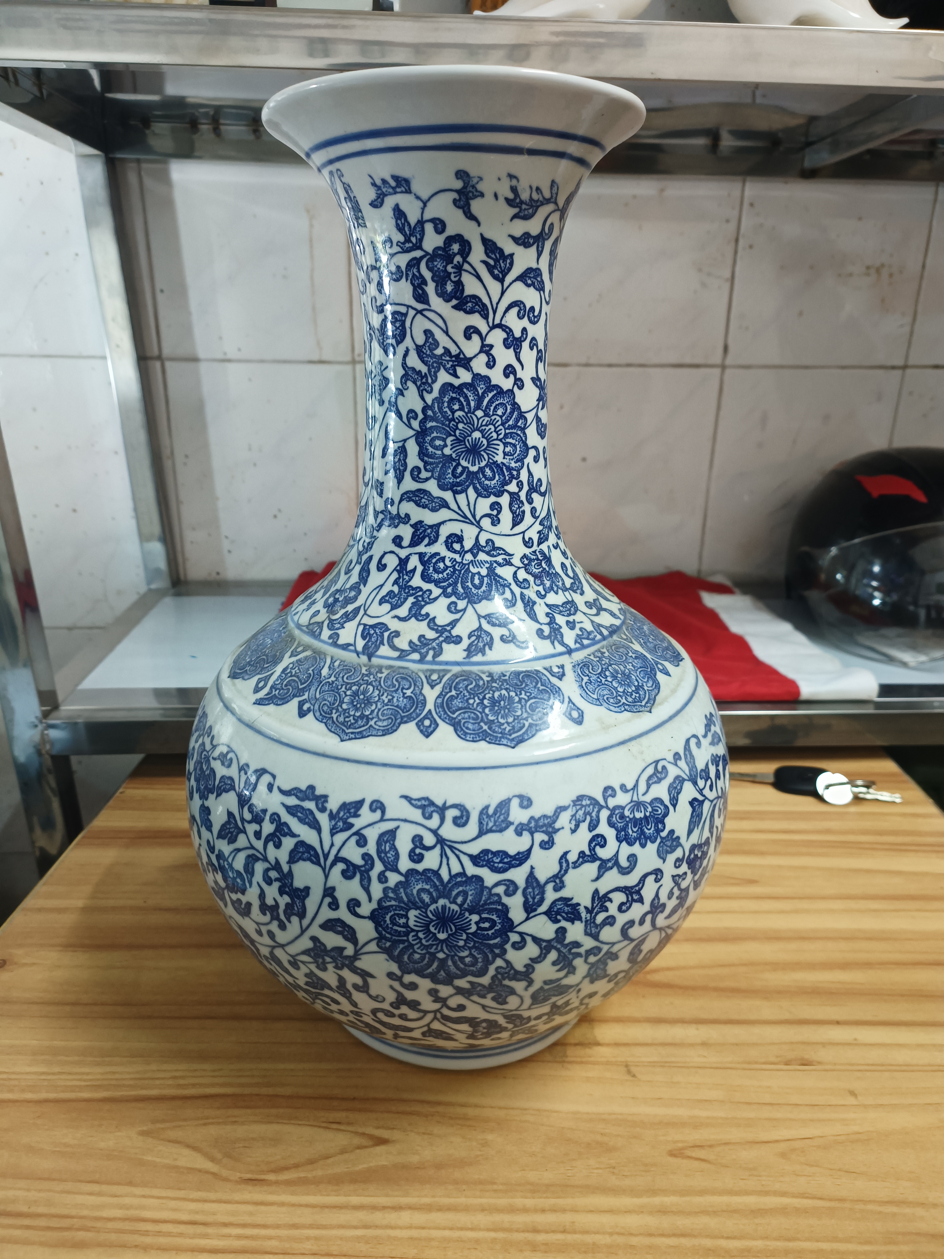 大号青花瓷陶瓷花瓶新中式客厅玄关书房插花装饰品