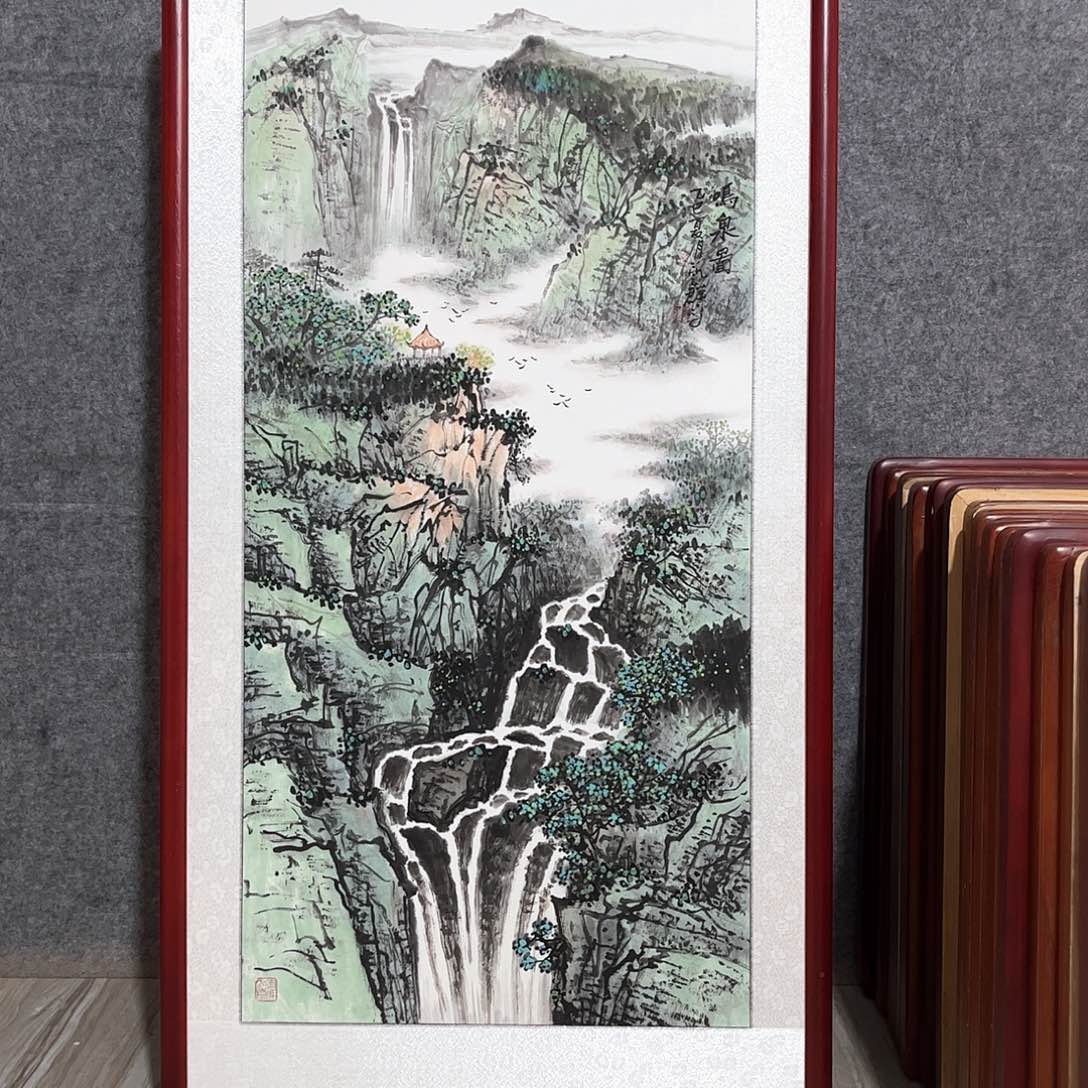 国画书画作品带框123×63