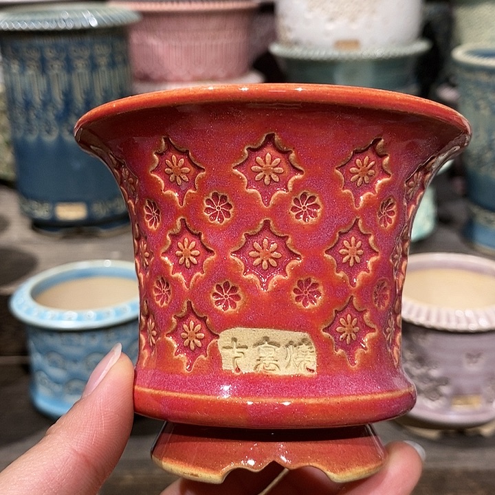 七里烧花盆2-18-134口径9