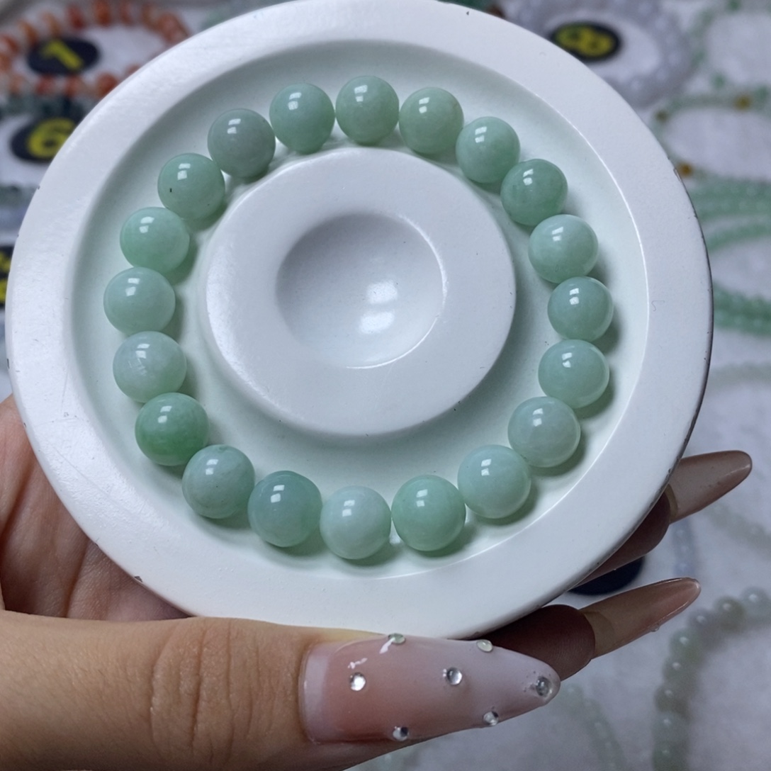 未镶嵌手链翡翠苹果绿卡8