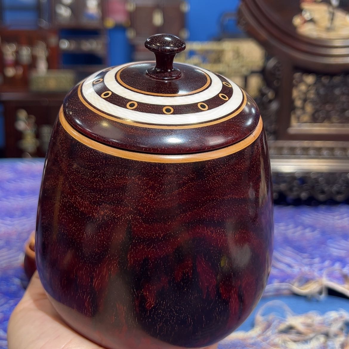 【闪购商品】紫檀木类成套家具茶叶罐