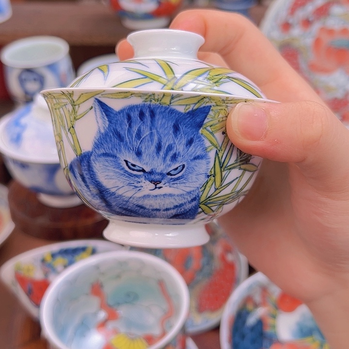 无盖款瓷高货盖碗