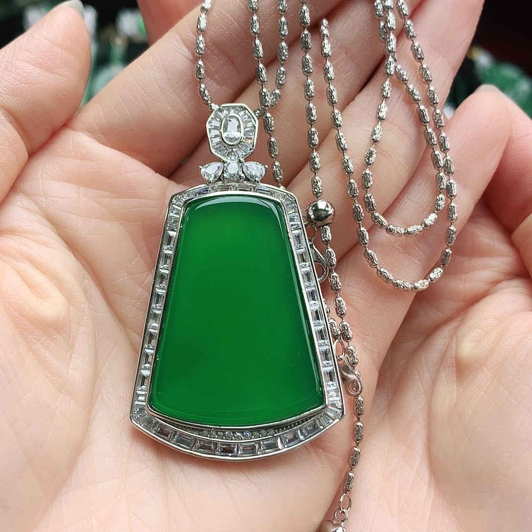 玛瑙/玉髓吊坠银S925镶嵌?****?