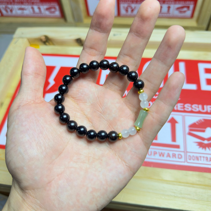 STJ003黑檀木+竹节精美手串无礼盒