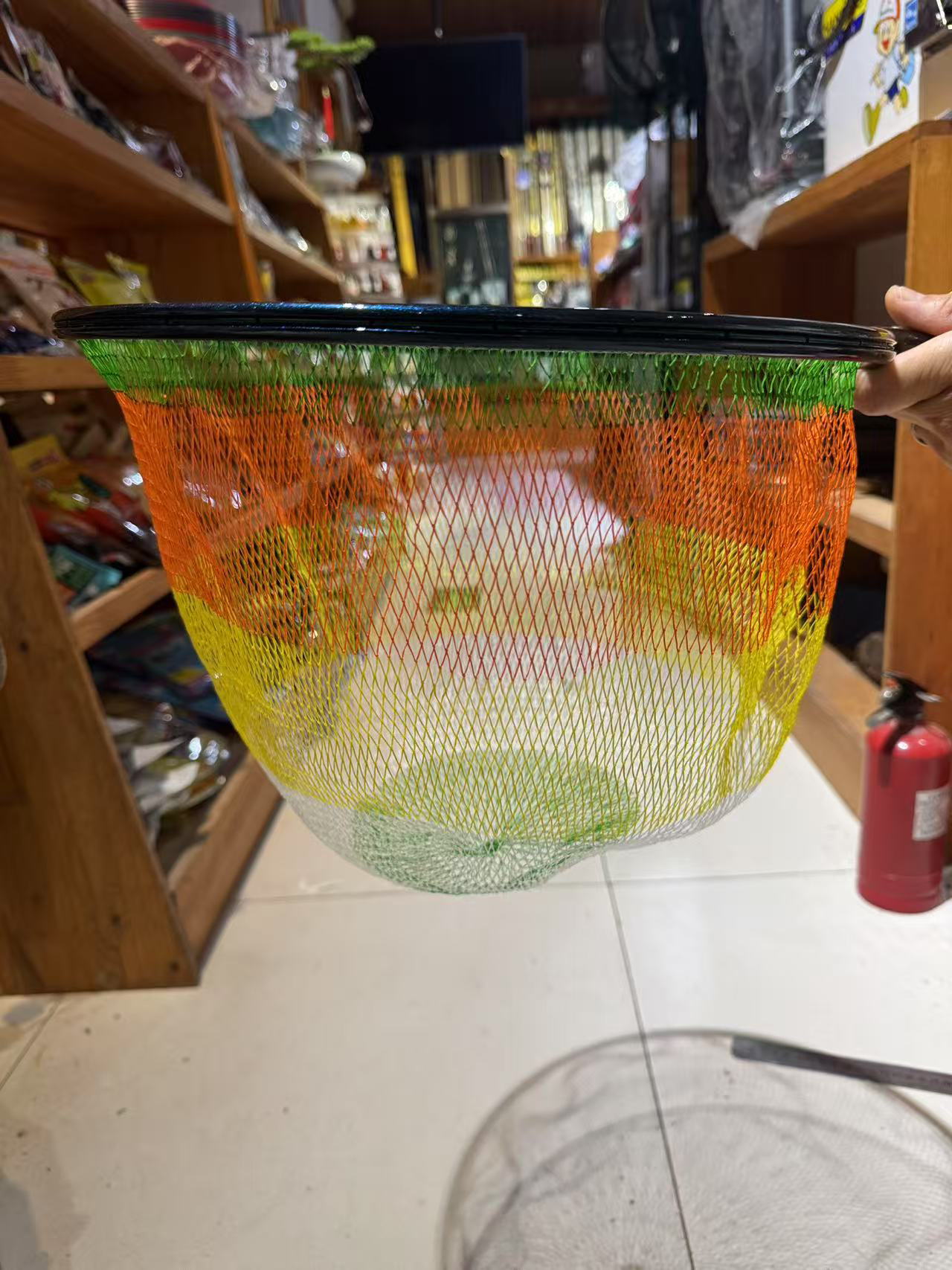 36直径25网深0.75隔板十六编原色原丝纯手工编织抄网头