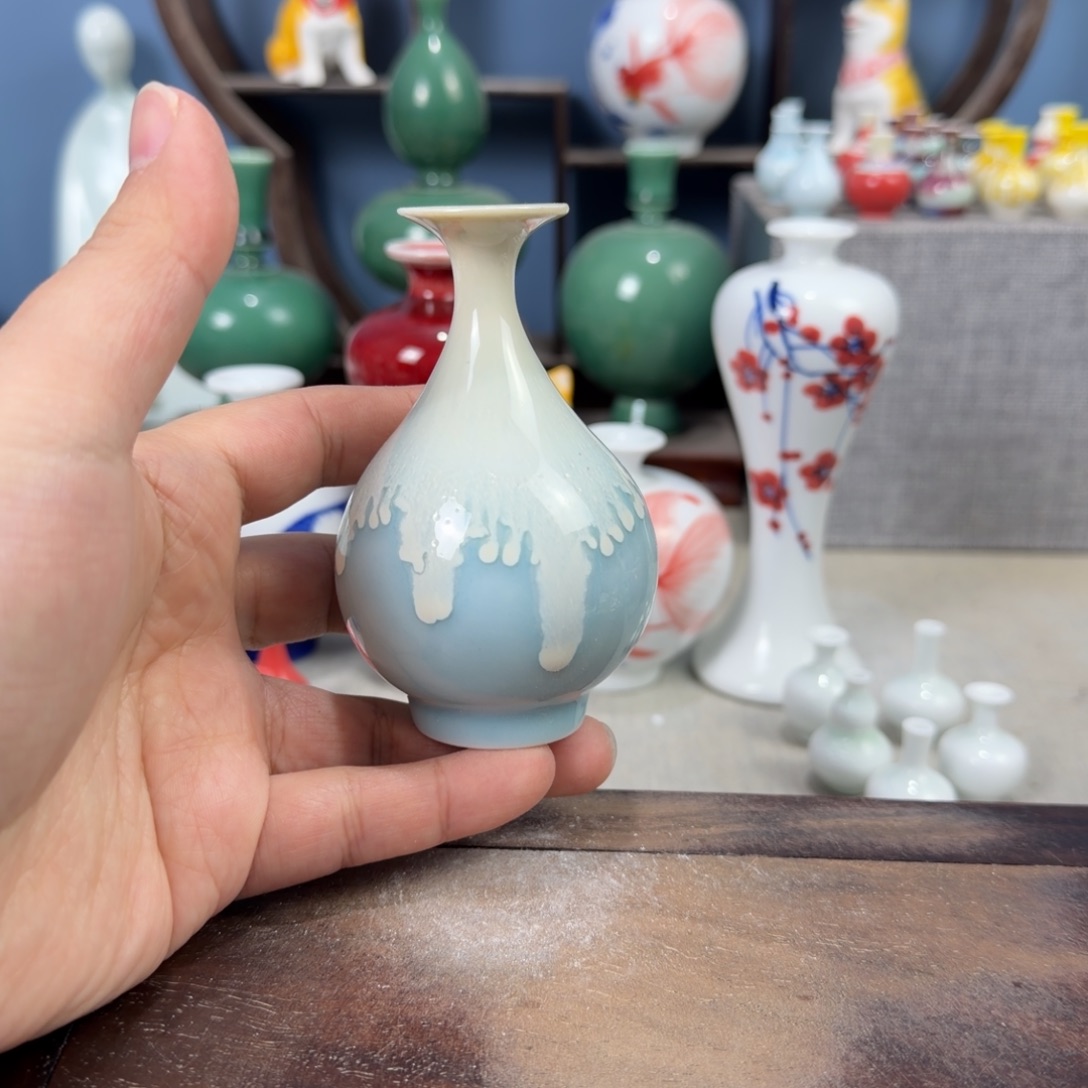 陶瓷手工小花器摆件