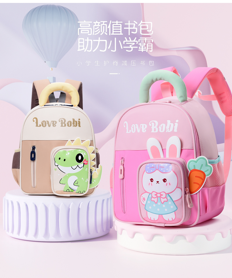 2025新款幼儿园书包可爱卡通恐龙中大班双肩包男女宝宝轻便背包3