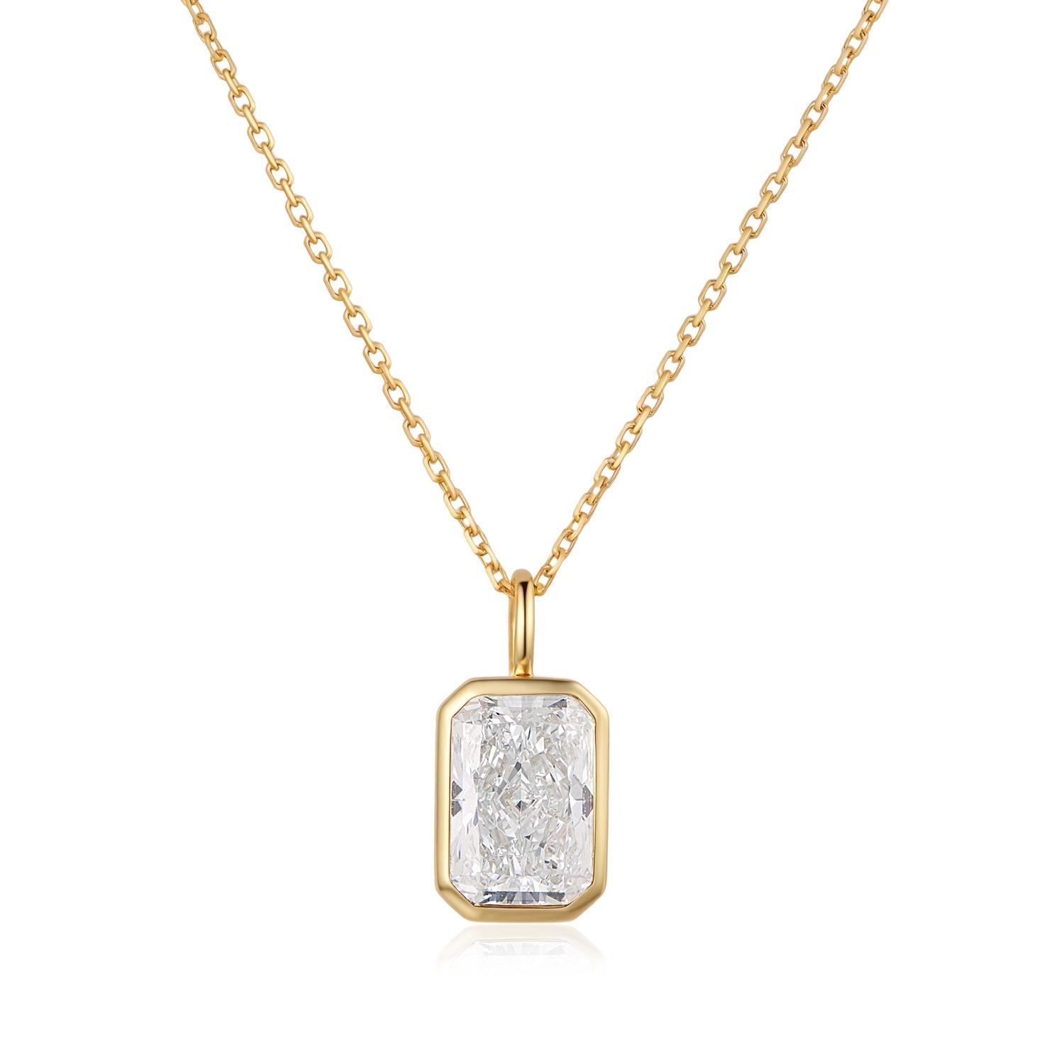 实验室培育钻石18K金雷迪恩包镶项链QYP033E-255