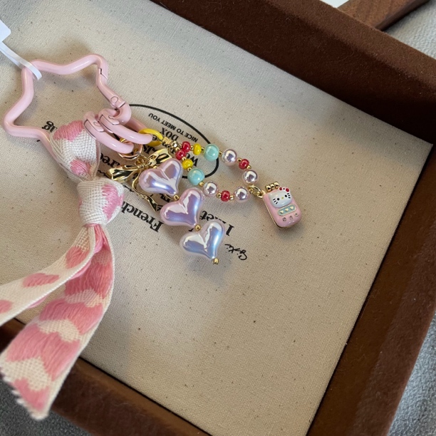 6381粉色小猫手机原创手机链