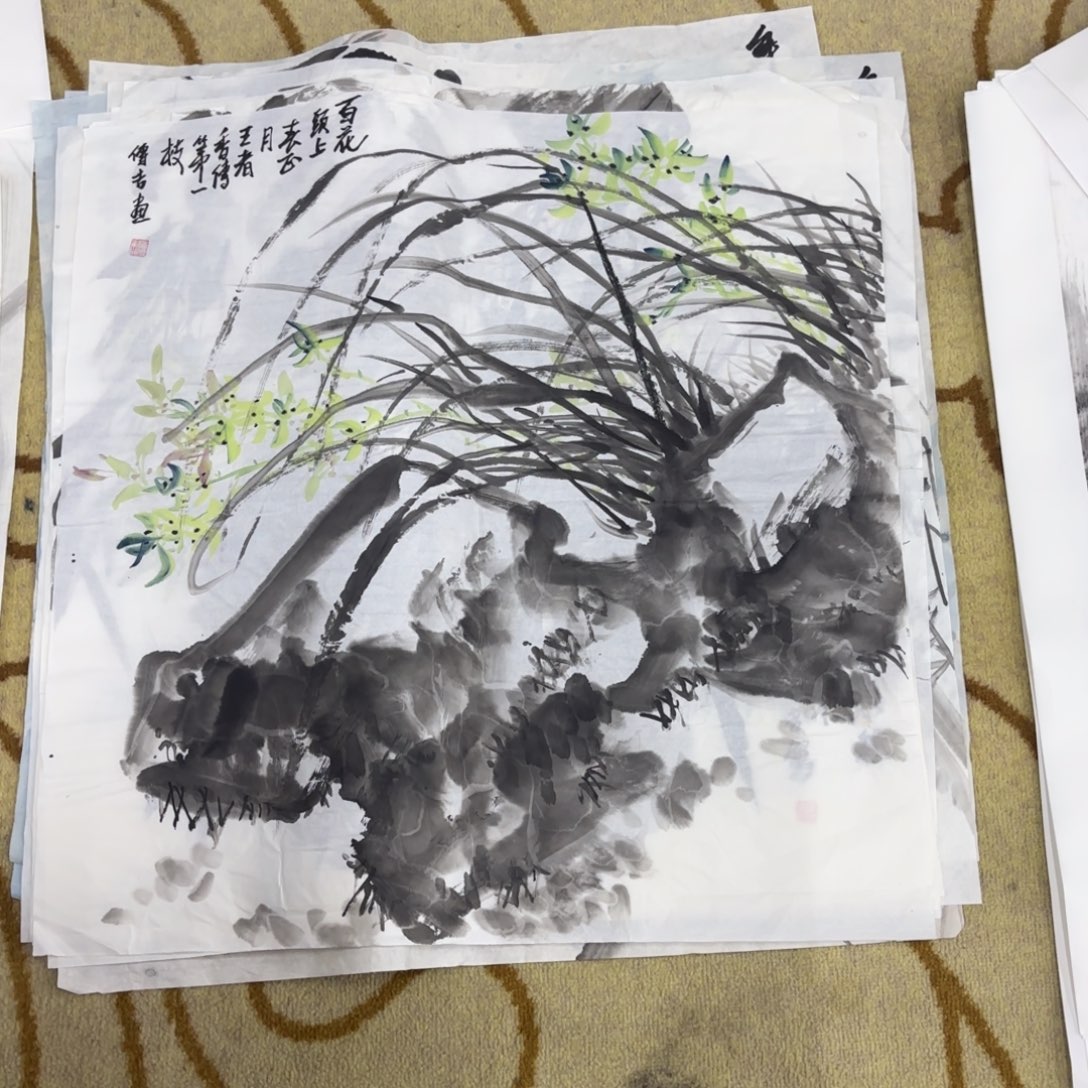 国画顾传吉四尺斗方艺