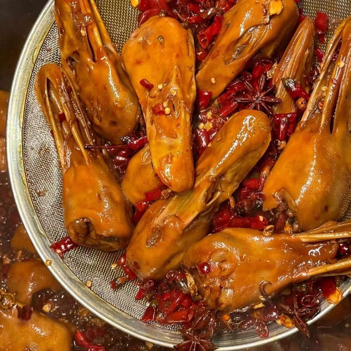 【10只可试吃2只】衢州麻辣鸭头酱卤味开袋即食解馋冷热双吃5包10只