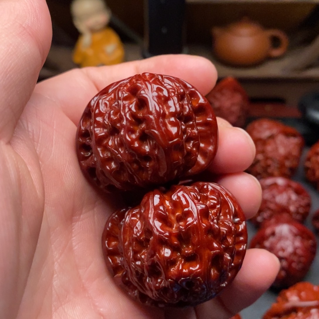 吊坠文玩核桃39白狮子